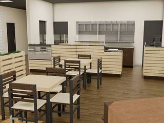 Diseño de Restaurant Italiano, Orlando Fl, Sixty9 3D Design Sixty9 3D Design Espaços gastronômicos industriais Efeito de madeira