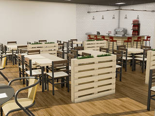 Diseño de Restaurant Italiano, Orlando Fl, Sixty9 3D Design Sixty9 3D Design Bandara Gaya Industrial Wood effect
