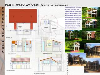 Facade design for farm stay, Studio Arcave Studio Arcave Bungalows Bricks