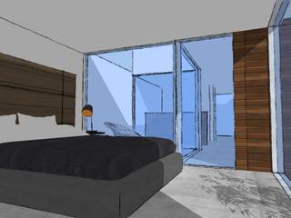 Proyecto de habitacion , BOKEH ARQUITECTURA BOKEH ARQUITECTURA Minimalist bedroom Concrete