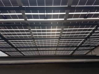 Sistema solar de interconexión a CFE con paneles traslúcidos., Vumen mx Vumen mx Dak