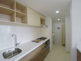 apartamento en Chia-Cundinamarca, TikTAK ARQUITECTOS TikTAK ARQUITECTOS Kleine Küche