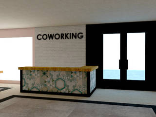 EDIFICIO DE COWORKING., Miguel Mayorga Miguel Mayorga Modern Çalışma Odası