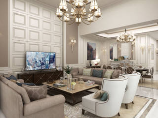 Bilgah Villa - Baku / Azerbaijan, Sia Moore Archıtecture Interıor Desıgn Sia Moore Archıtecture Interıor Desıgn Living room سنگ مرمر Beige