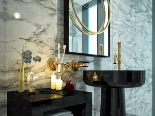 homify モダンスタイルの お風呂 大理石 白色