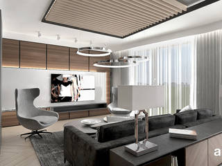 NEW PERSPECTIVE | I | Wnętrza apartamentu, ARTDESIGN architektura wnętrz ARTDESIGN architektura wnętrz غرفة المعيشة