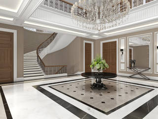 Lake House - Baku / Azerbaijan, Sia Moore Archıtecture Interıor Desıgn Sia Moore Archıtecture Interıor Desıgn Eclectic style corridor, hallway & stairs Marble