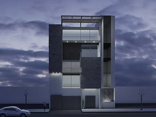 DEPARTAMENTOS DLX, AM ARQUITECTOS AM ARQUITECTOS Terrace house Reinforced concrete