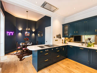 Hague blue painted shaker kitchen, Sculleries of Stockbridge Sculleries of Stockbridge Modern kitchen