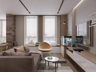 Квартира в ЖК «1147» , Студия дизайна "INTSTYLE" Студия дизайна 'INTSTYLE' Scandinavian style living room