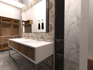 Propuesta de diseño Baño con Walking closet, Kaizen diseño interior Kaizen diseño interior