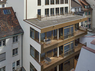 Wohn-/Geschäftshaus Rümelinsplatz , Ave Merki Architekten Ave Merki Architekten Gewerbeflächen Kupfer/Bronze/Messing