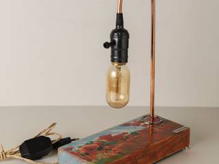 Decorative table lamp Pride&Joy poppies, Pride&Joy Pride&Joy Ruang Keluarga Gaya Industrial Kayu Wood effect