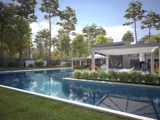 Kaş Villa, Sia Moore Archıtecture Interıor Desıgn Sia Moore Archıtecture Interıor Desıgn Swimming pond Ceramic Blue