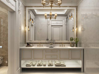 Bathroom / Majidi Palace Sia Moore Archıtecture Interıor Desıgn Phòng tắm phong cách chiết trung Than củi White fitout contractor,beatiful houses