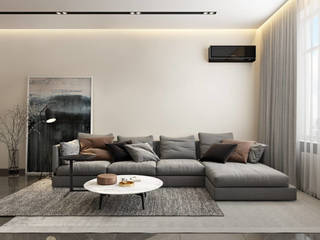Квартира в ЖК «Маршал», Студия дизайна "INTSTYLE" Студия дизайна 'INTSTYLE' Scandinavian style living room
