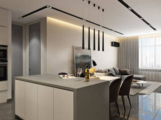 Квартира в ЖК «Маршал», Студия дизайна "INTSTYLE" Студия дизайна 'INTSTYLE' Scandinavian style kitchen