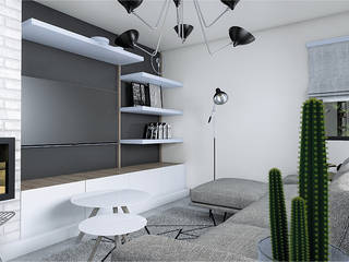 Proyecto Felix, CODIAN CONSTRUCTORA CODIAN CONSTRUCTORA Scandinavian style living room Grey