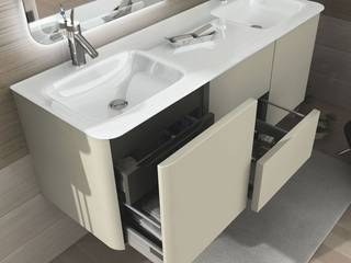 Arredo mobile bagno moderno con doppio lavabo in 5 colori, Bagno Italia Bagno Italia Ванна кімната MDF