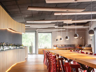 Innenarchitektur Weingut Klumpp, Henecka Architekten BDA Henecka Architekten BDA Commercial spaces Wood Wood effect