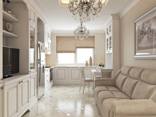Квартира в ЖК «The MID (МИД)» , Студия дизайна "INTSTYLE" Студия дизайна 'INTSTYLE' Classic style living room