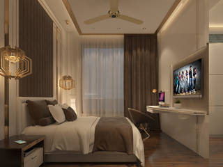 Lavish Bedroom Design, Mumbai, Sagar Shah Architects Sagar Shah Architects Habitaciones modernas Madera Acabado en madera