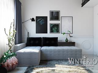 2 Floors family`s flat in scandinavian design, Vinterior - дизайн интерьера Vinterior - дизайн интерьера ห้องนั่งเล่น