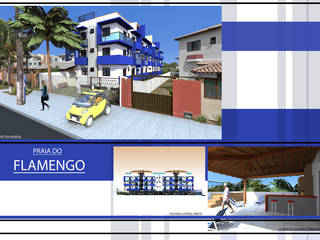 Projeto residencial, com estacionamentos privativos e subterrâneos e coberturas com vista para a linda praia do flamengo. , ARQ-PB Arquitetura e Construção ARQ-PB Arquitetura e Construção