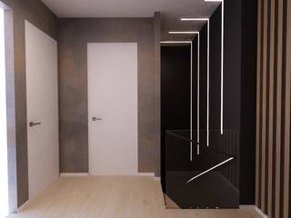 Дизайн дворівневої квартири в стилі Лофт в м. Київ (81 кв. м), Artlike Artlike Minimalist corridor, hallway & stairs