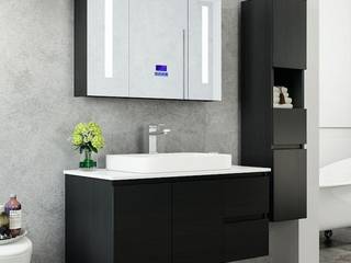 Mobile bagno moderno nero disponibile in varie misure, Bagno Italia Bagno Italia Ванна кімната MDF