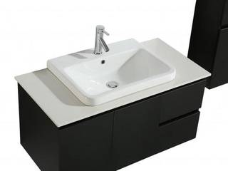 Mobile bagno moderno nero disponibile in varie misure, Bagno Italia Bagno Italia Ванна кімната MDF