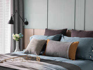 微甜莫蘭迪, 知域設計 知域設計 Scandinavian style bedroom