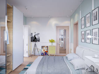 2kk/Prague 9, GCE Building Solution s.r.o. GCE Building Solution s.r.o. Scandinavian style bedroom