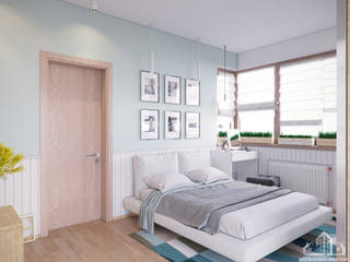 2kk/Prague 9, GCE Building Solution s.r.o. GCE Building Solution s.r.o. Scandinavian style bedroom