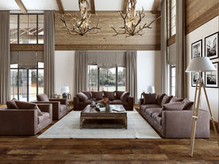 Residence, mlynchyk interiors mlynchyk interiors Rustic style living room Wood Wood effect