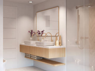 Bathroom visualisation, LazyPanda Studio LazyPanda Studio Minimalist bathroom