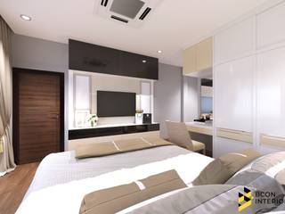 ผลงานการออกแบบบ้านพักอาศัย 2 ชั้น, Bcon Interior Bcon Interior Dormitorios de estilo moderno