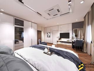 ผลงานการออกแบบบ้านพักอาศัย 2 ชั้น, Bcon Interior Bcon Interior Moderne Schlafzimmer