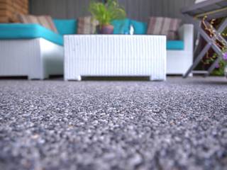 Terrassenbelag aus italienischem Steinteppich , Steinteppich der Balkon & Terrassenbelag deutschlandweit Steinteppich der Balkon & Terrassenbelag deutschlandweit Moderner Balkon, Veranda & Terrasse Stein Grau