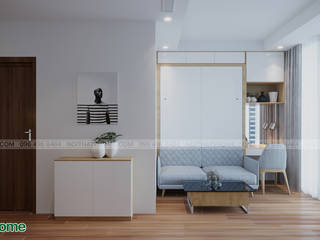 Thiết kế nội thất căn hộ chung cư Green Bay, Mễ Trì – Mr.Linh, Công ty CP tư vấn thiết kế và xây dựng V-Home Công ty CP tư vấn thiết kế và xây dựng V-Home Dormitorios de estilo moderno
