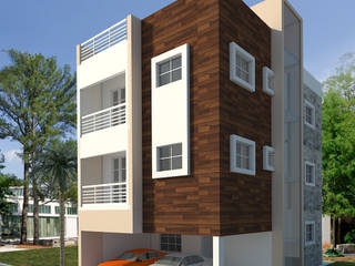 Elevation Designs in Hyderabad , Sky architects Sky architects Asian style houses