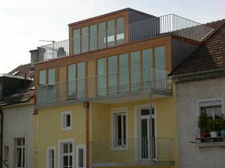 Mehrfamilienhaus Breisacherstrasse Basel, Ave Merki Architekten Ave Merki Architekten Dachterrasse Holz