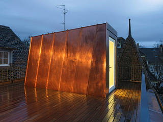 Liegenschaft Petersgraben basel, Ave Merki Architekten Ave Merki Architekten Roof terrace Copper/Bronze/Brass