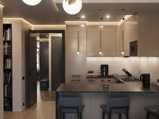 Design project of apartments in Moscow, Russia, Антон Булеков Антон Булеков Cocinas modernas