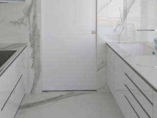 Mármoles blancos, un material clásico reconvertido en tendencia total en la decoración de interiores, Arklam Arklam Modern kitchen