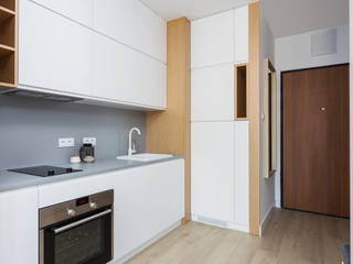 Małe mieszkanie na wynajem, ZAWICKA-ID Projektowanie wnętrz ZAWICKA-ID Projektowanie wnętrz Kitchen units