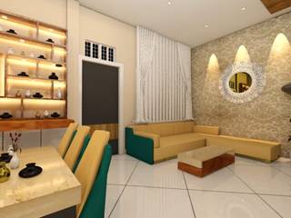 Living room, Jamali interiors Jamali interiors Modern living room Plywood