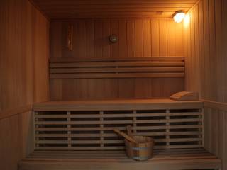 Sauna finlandese 153x110 200x175 in legno hemlock, Bagno Italia Bagno Italia Ванна кімната Дерево Дерев'яні