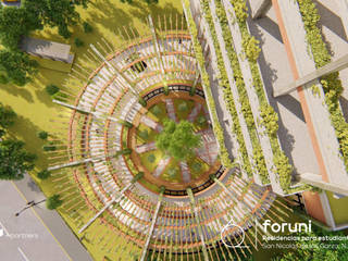 FORUNI Residencias para estudiantes de la UANL, Well Arquitectura Well Arquitectura Jardin avant Bois Effet bois