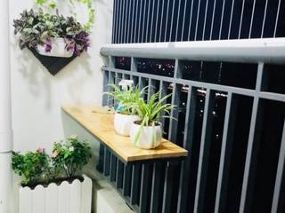 Trang trí ban công chung cư Ecolife Tây Hồ, Ban Công Xanh Ban Công Xanh Balcones y terrazas modernos